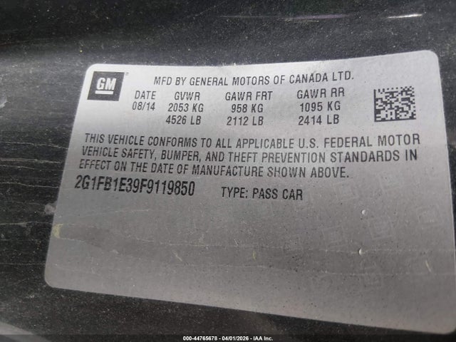 Chevrolet Camaro 2ls 2015 2G1FB1E39F9119850 Image 9