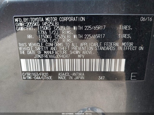 2016 TOYOTA RAV4 JTMZFREV6GJ094047 Photo 8