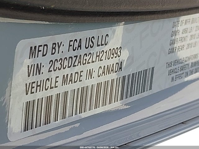 Dodge Challenger Sxt 2020 2C3CDZAG2LH210993 Image 9