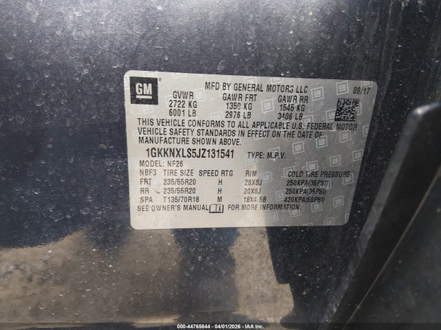 Продажа на аукционе авто 2018 Gmc Acadia Denali, vin: 1GKKNXLS5JZ131541, номер лота: 44765844