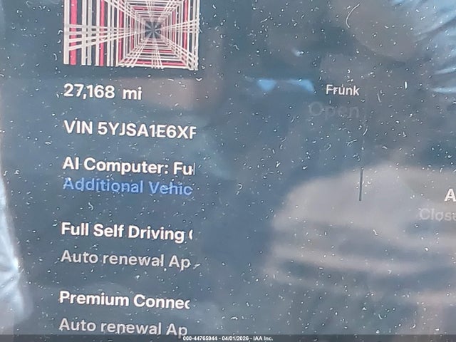Aukcja sprzedaży 2023 Tesla Model S Plaid Tri Motor All-wheel Drive, vin: 5YJSA1E6XPF521022, numer aukcji: 44765944
