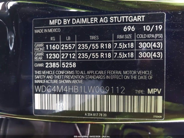 2020 MERCEDES-BENZ GLB 250 WDC4M4HB1LW009112 Photo 8