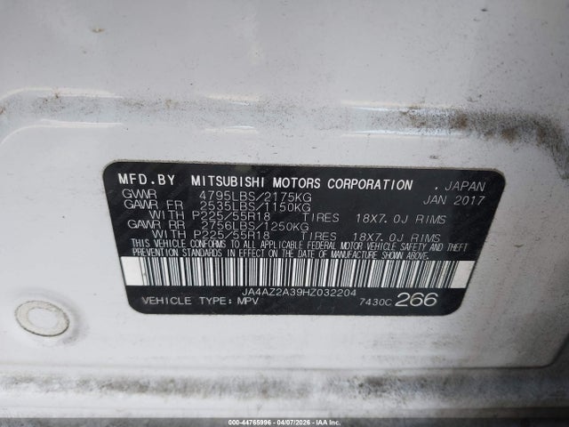 JA4AZ2A39HZ032204 Mitsubishi Outlander Es