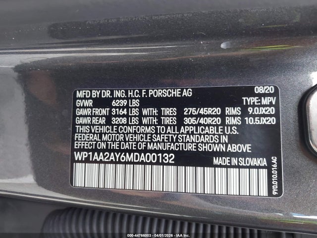 2021 PORSCHE CAYENNE WP1AA2AY6MDA00132 Photo 8