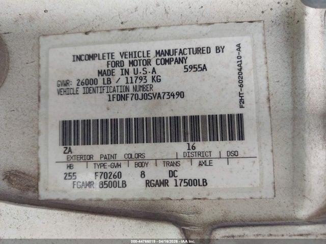 Aukcja sprzedaży 1995 Ford F700, vin: 1FDNF70J0SVA73490, numer aukcji: 44766019