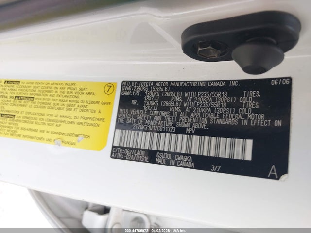 Продажа на аукционе авто 2007 Lexus Rx 350, vin: 2T2GK31U17C011323, номер лота: 44766072