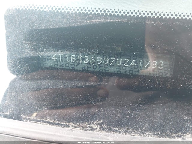 Продажа на аукционе авто 2007 Toyota Avalon Limited, vin: 4T1BK36B07U241293, номер лота: 44766092