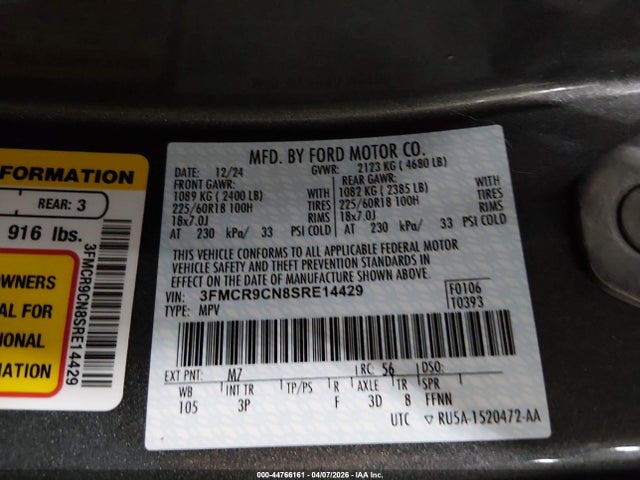 3FMCR9CN8SRE14429 Ford Bronco Sport Outer Banks