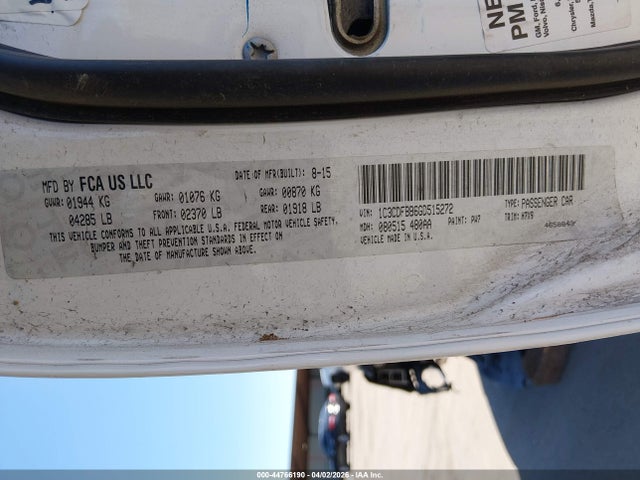 2016 DODGE DART 1C3CDFBB6GD515272 Photo 8