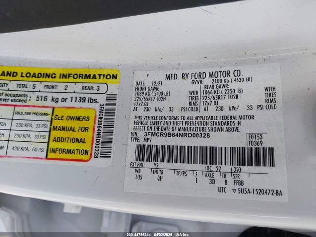 Ford Bronco Sport Big Bend 2022 3FMCR9B64NRD00328 Image 9