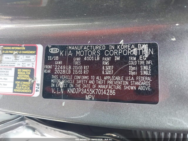 Продаж на аукціоні авто 2019 Kia Soul +, vin: KNDJP3A55K7014286, номер лоту: 44766279