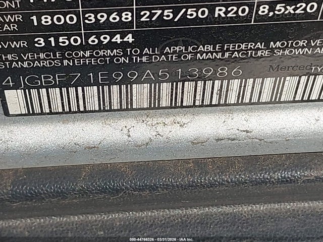 Продаж на аукціоні авто 2009 Mercedes-benz Gl 450 4matic, vin: 4JGBF71E99A513986, номер лоту: 44766326