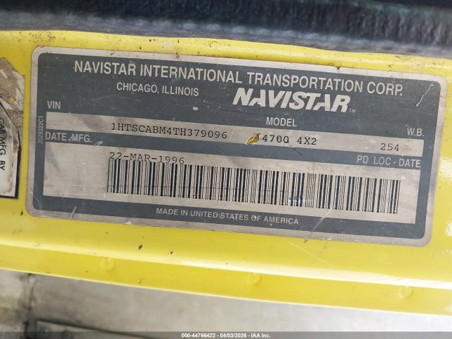 Продаж на аукціоні авто 1996 International 4000 4700, vin: 1HTSCABM4TH379096, номер лоту: 44766422