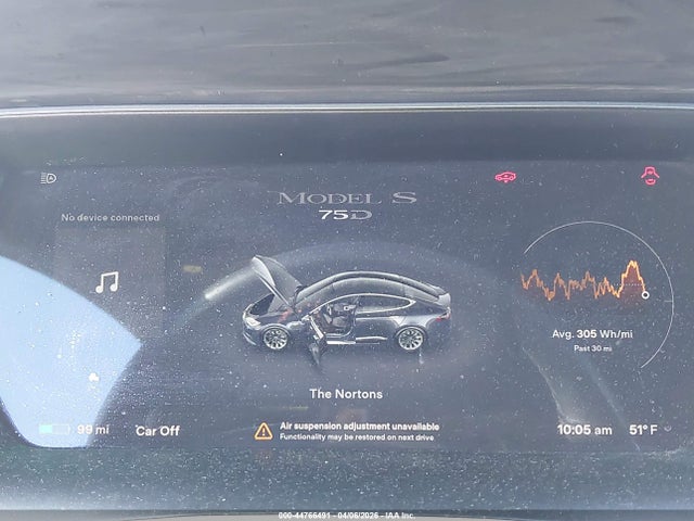 Aukcja sprzedaży 2017 Tesla Model S 100d/60d/75d/90d/p100d, vin: 5YJSA1E27HF225339, numer aukcji: 44766491
