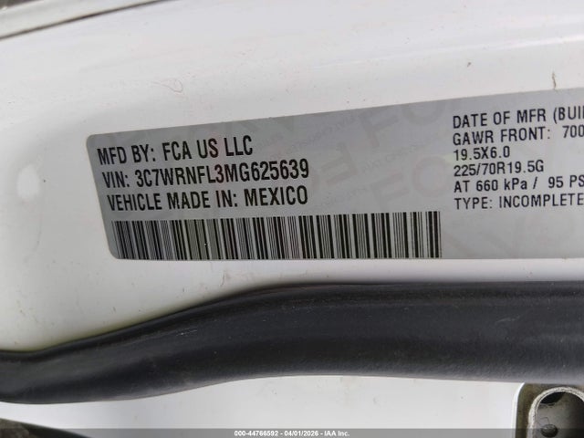 Продажа на аукционе авто 2021 Ram 5500 Chassis Tradesman/slt/laramie/limited, vin: 3C7WRNFL3MG625639, номер лота: 44766592