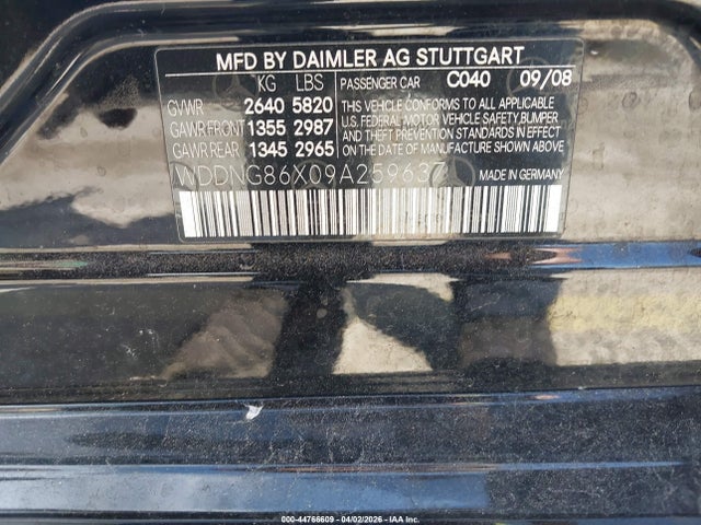 2009 MERCEDES-BENZ S 550 WDDNG86X09A259637 Photo 8