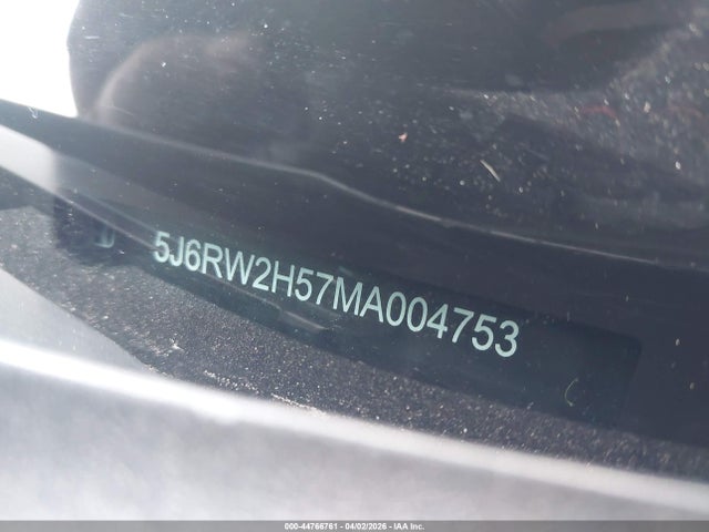 44766761 :رقم المزاد ، 5J6RW2H57MA004753 vin ، 2021 Honda Cr-v Awd Ex مزاد بيع