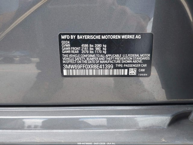 3MW69FF0XR8E41399 BMW 330I