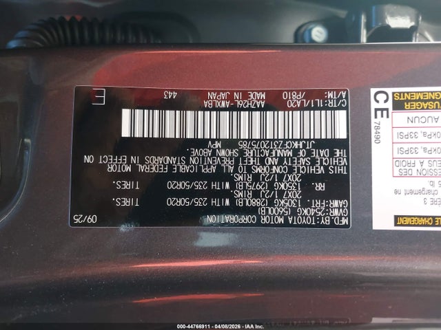 Продажа на аукционе авто 2026 Lexus Nx 450h+ Luxury, vin: JTJHKCFZ3T2075785, номер лота: 44766911