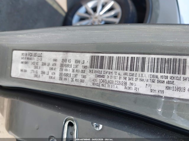 Продажа на аукционе авто 2020 Dodge Durango Sxt Awd, vin: 1C4RDJAG9LC220298, номер лота: 44766940