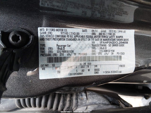 Aukcja sprzedaży 2012 Ford Focus Titanium, vin: 1FAHP3N23CL254658, numer aukcji: 44766971