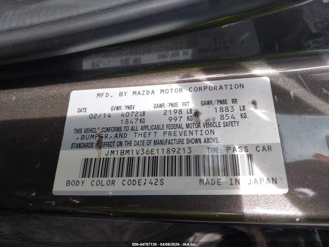 JM1BM1V36E1189213 Mazda Mazda3 S Touring