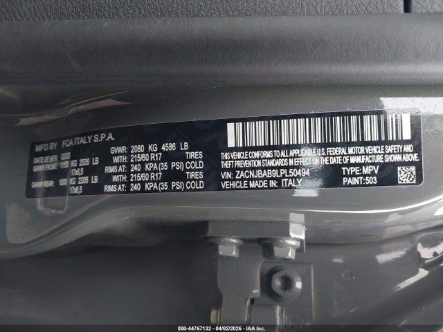 2020 JEEP RENEGADE ZACNJBAB9LPL50494 Photo 8