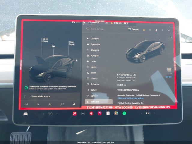 Aukcja sprzedaży 2022 Tesla Model 3 Long Range Dual Motor All-wheel Drive, vin: 5YJ3E1EB5NF271319, numer aukcji: 44767212