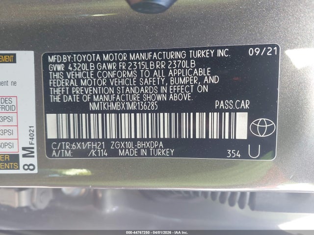 Toyota C-HR LE 2021 NMTKHMBX1MR136285 Image 9
