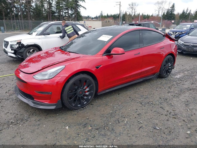 2022 Tesla Model 3 Performance Dual Motor All-wheel Drive მანქანა იყიდება აუქციონზე, vin: 5YJ3E1EC7NF275607, აუქციონის ნომერი: 44767341
