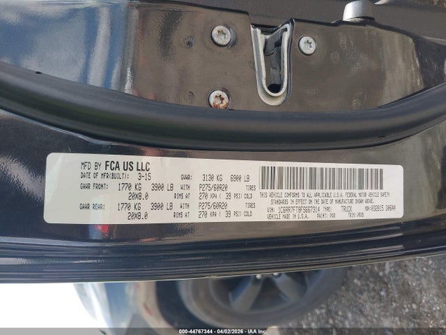 44767344 :رقم المزاد ، 1C6RR7FT8FS667314 vin ، 2015 Ram 1500 Express مزاد بيع