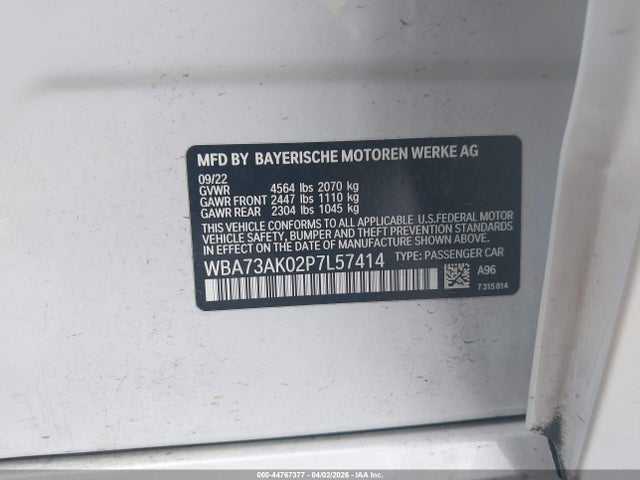 WBA73AK02P7L57414 BMW 228 Gran Coupe I Xdrive