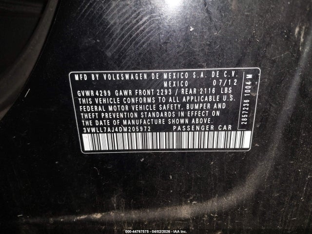 2013 VOLKSWAGEN JETTA 3VWLL7AJ4DM205972 Photo 8