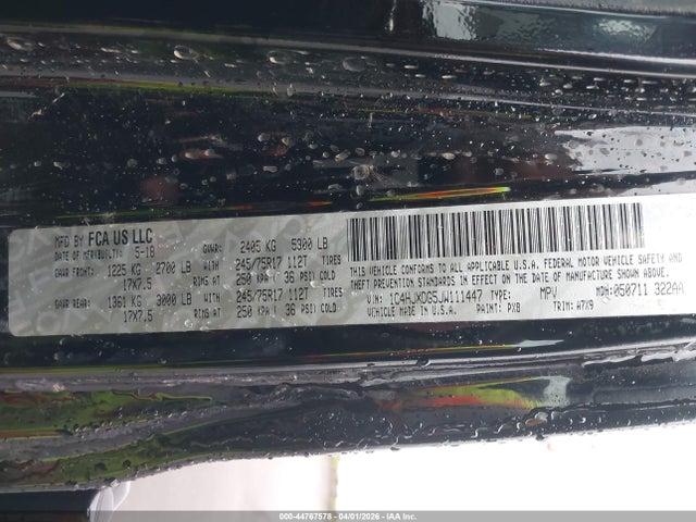 1C4HJXDG5JW111447 Jeep Wrangler Unlimited Sport S 4x4