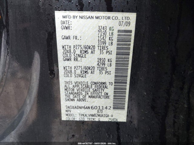 2010 NISSAN ARMADA 5N1BA0NF6AN601142 Photo 8