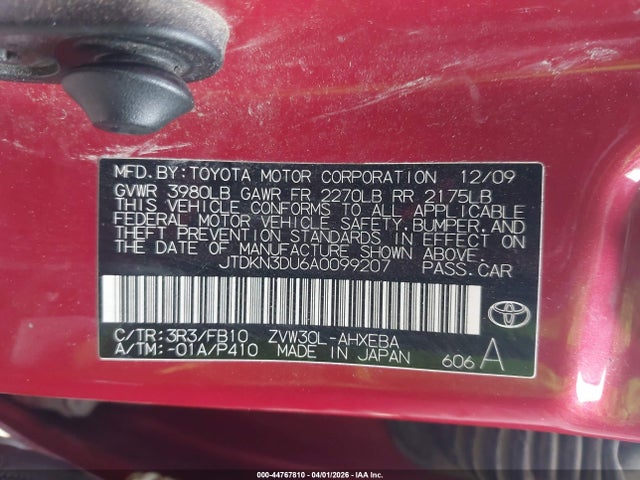 2010 TOYOTA PRIUS JTDKN3DU6A0099207 Photo 8