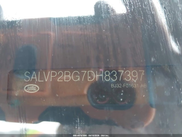 2013 Land Rover Range Rover Evoque Pure მანქანა იყიდება აუქციონზე, vin: SALVP2BG7DH837397, აუქციონის ნომერი: 44767895