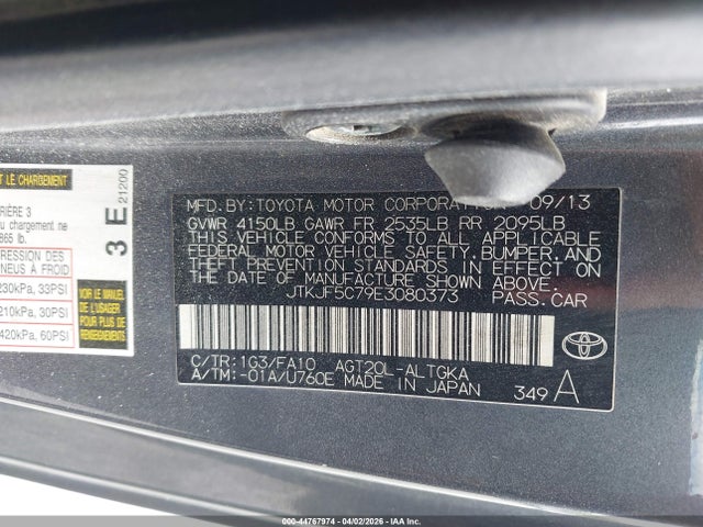 Aukcja sprzedaży 2014 Scion Tc, vin: JTKJF5C79E3080373, numer aukcji: 44767974