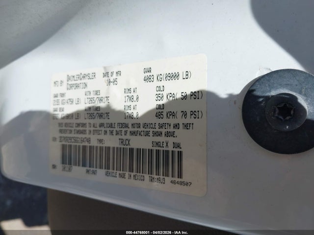 Aukcja sprzedaży 2006 Dodge Ram 2500 Slt, vin: 3D7KR29C56G164748, numer aukcji: 44768001
