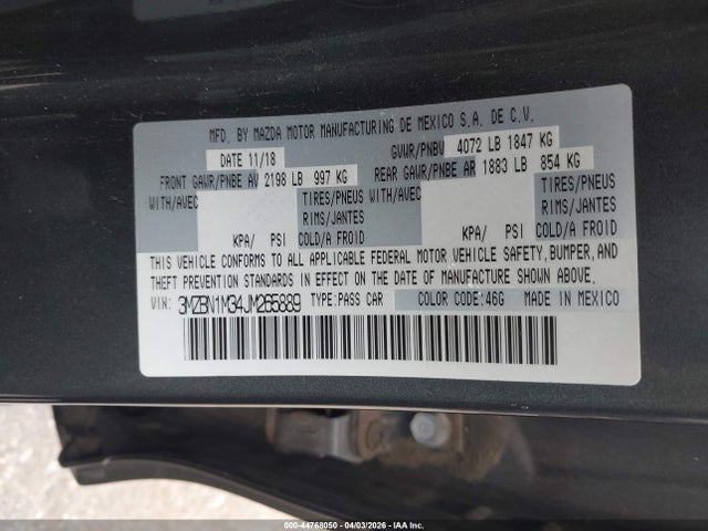 Aukcja sprzedaży 2018 Mazda Mazda3 Grand Touring, vin: 3MZBN1M34JM265889, numer aukcji: 44768050