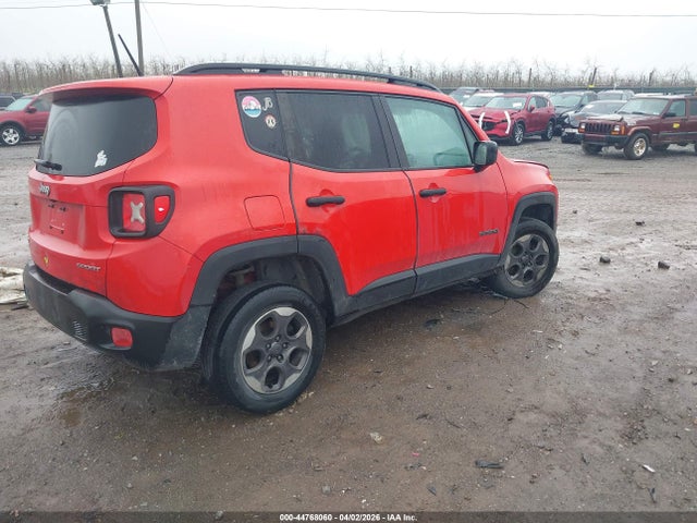 2016 Jeep Renegade Sport მანქანა იყიდება აუქციონზე, vin: ZACCJBAW3GPE10207, აუქციონის ნომერი: 44768060