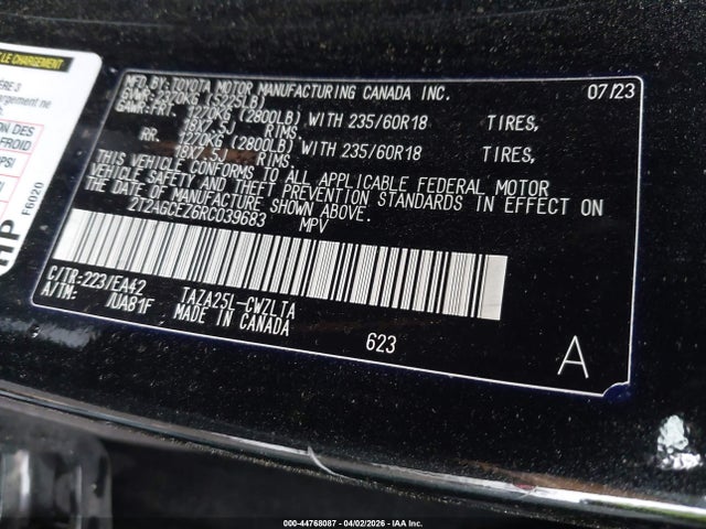 44768087 :رقم المزاد ، 2T2AGCEZ6RC039683 vin ، 2024 Lexus Nx 350 مزاد بيع