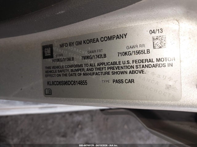 2013 CHEVROLET SPARK KL8CD6S96DC614855 Photo 8