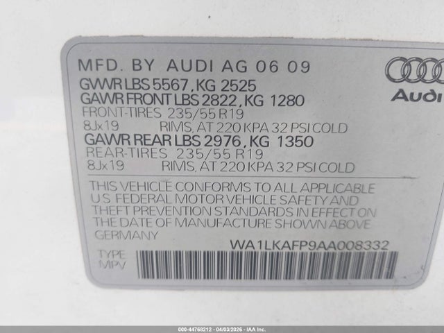 2010 AUDI Q5 WA1LKAFP9AA008332 Photo 8