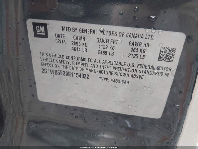 2G1WB5E39E1154022 Chevrolet Impala Limited Lt