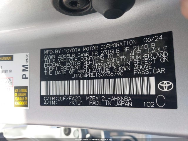 Toyota Corolla Nightshade Edition 2025 JTND4MBE1S3236790 Image 9