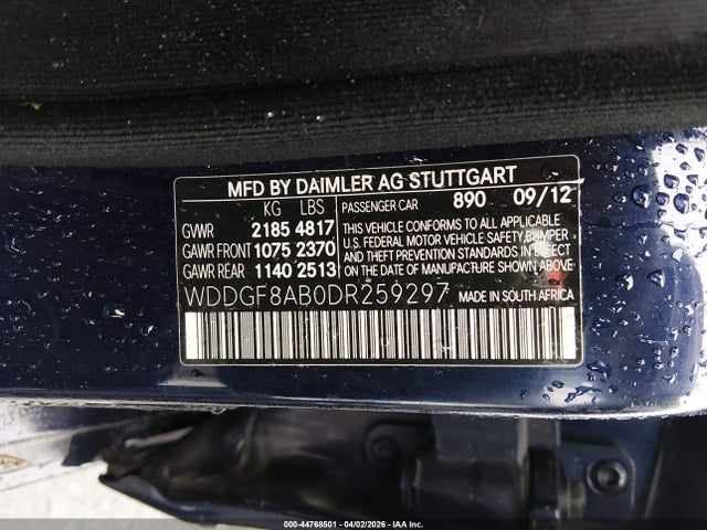 Продаж на аукціоні авто 2013 Mercedes-benz C 300 Luxury 4matic/sport 4matic, vin: WDDGF8AB0DR259297, номер лоту: 44768501
