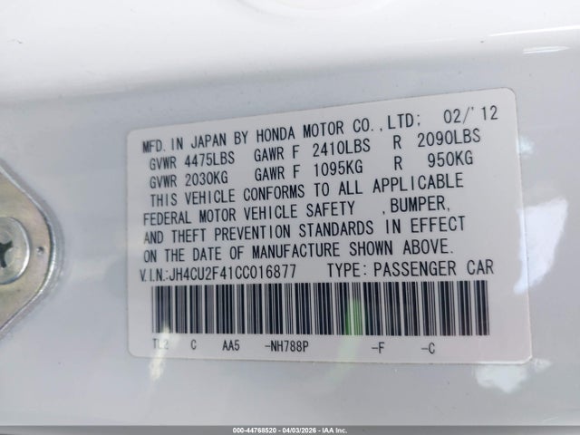 2012 ACURA TSX JH4CU2F41CC016877 Photo 8