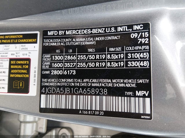 2016 MERCEDES-BENZ GLE 350 4JGDA5JB1GA658938 Photo 8