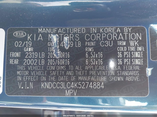 2019 KIA NIRO KNDCC3LC4K5274884 Photo 8